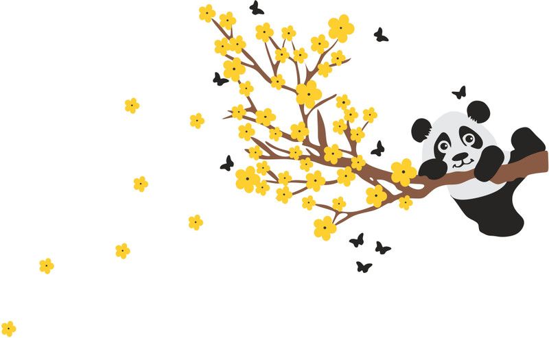 Crown Decals 73 cm Be a cat cute cates design pvc vinyl multicolor decorative wall sticker for wall decoration size : 73 Cm X 118 Cm Self Adhesive Sticker  (Pack of 1)