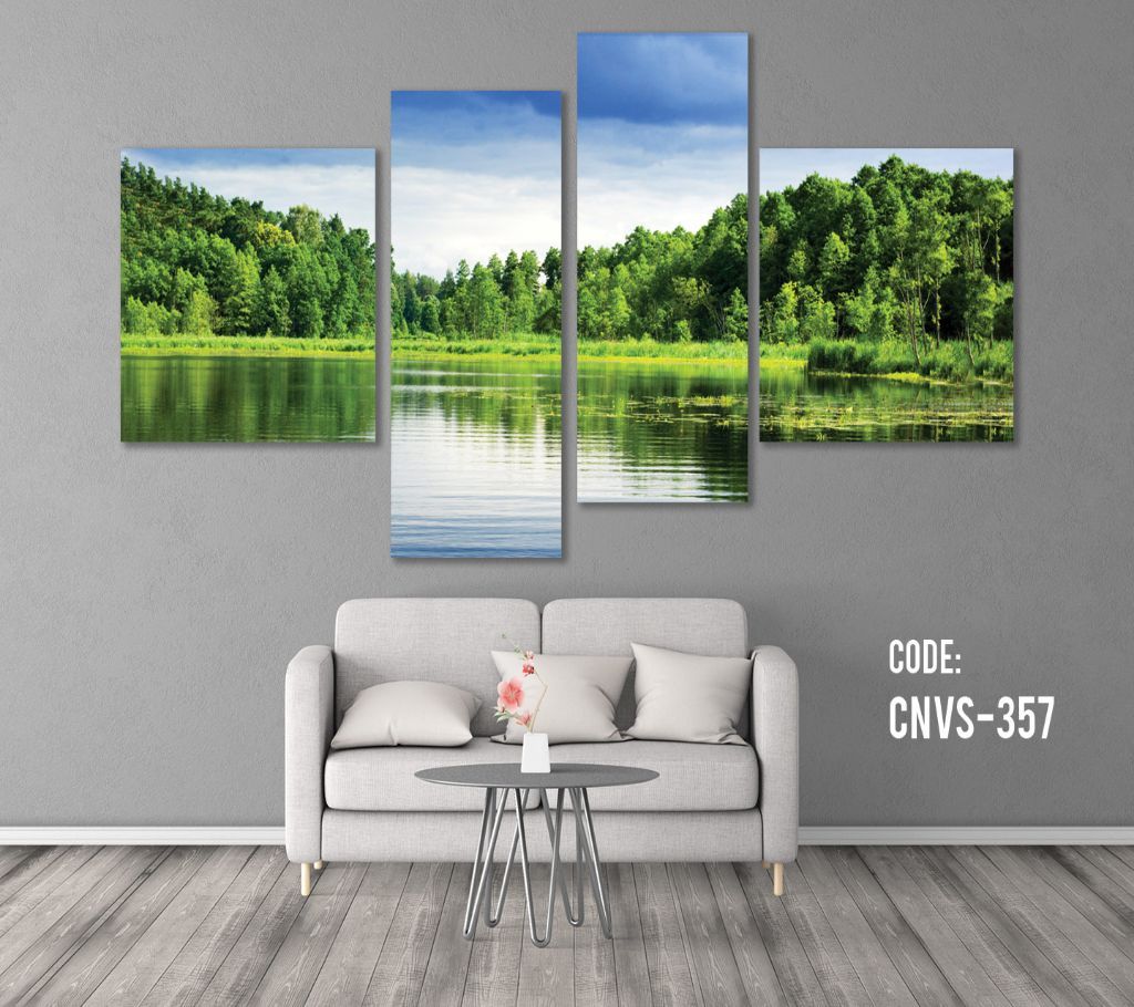 CNVS-357 River Forest Wall Canvas Art Prints 96 inch x 48 inch