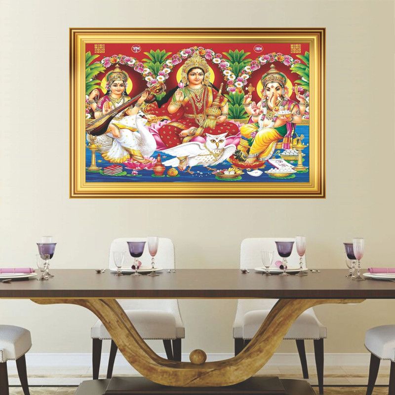 digital print world Religious Multicolor Wallpaper  (60 cm x 90 cm)