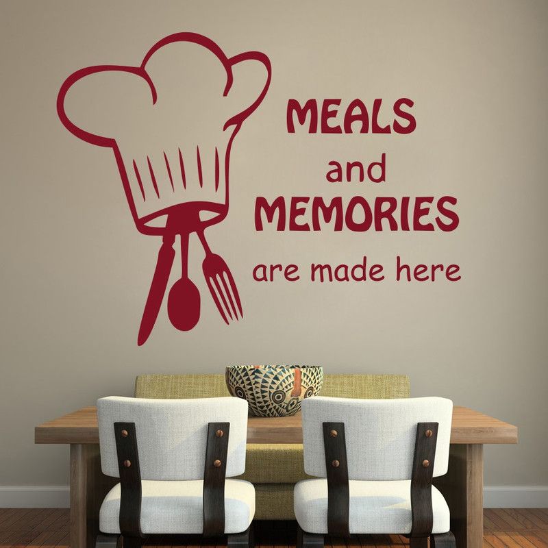 creatick Studio 50 cm Creatick Studio Meals and Memories Wall Sticker Self Adhesive Sticker  (Pack of 1)