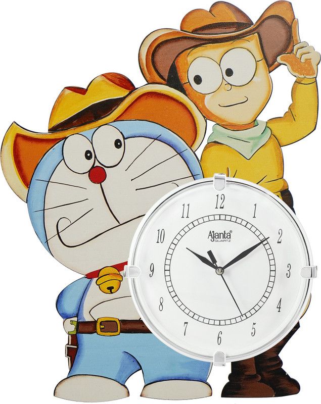 AJANTA Analog 30 cm X 41 cm Wall Clock  (White, With Glass, Standard)