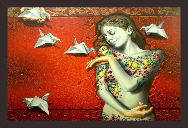 Mad Masters Beautiful Paintings - Paintings for Living Room - Paintings for Bedroom - Paintings for Drawing Room - Paintings for Wall(Mad 3103) Oil 12 inch x 18 inch Painting  (With Frame)