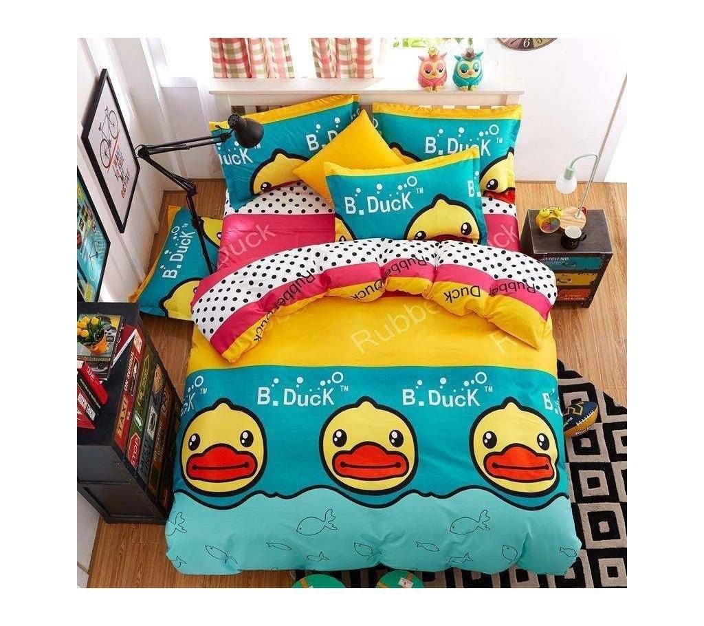 Poly Cotton Double Bed Sheet Set (4 pcs)