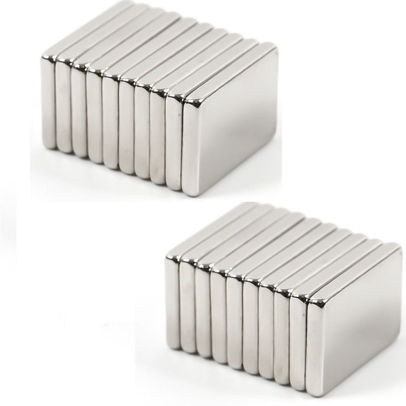 ART IFACT 20 Pieces of 15mm x 10mm x 2mm Neodymium Magnets - N52 Rare Earth NdfeB Magnets Fridge Magnet, Multipurpose Office Magnets, Magnetic Paper Holder Pack of 20  (Silver)