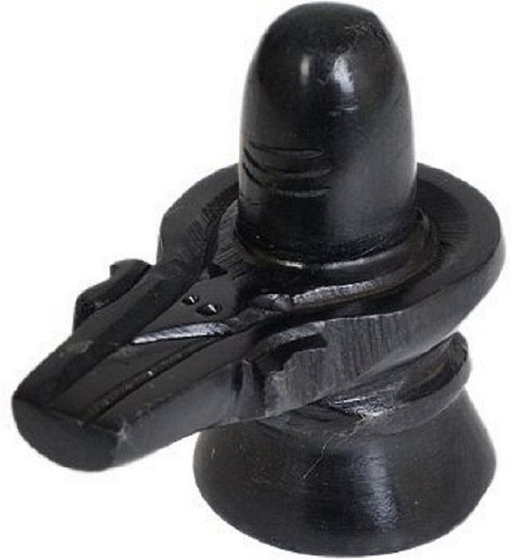 numeroastro Beautifully Handcrafted Black Stone Shivling | Shivalingam for Puja (Big) (10 cms) (1 Pc) Decorative Showpiece - 10 cm  (Stone, Black)