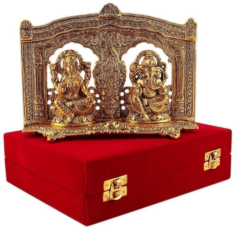 HK Gauri Singari Decorative Showpiece - 18 cm  (Aluminium, Gold)