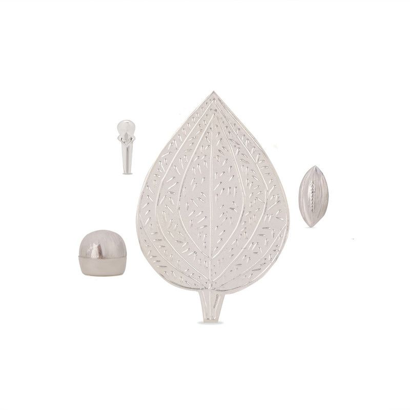 Osasbazaar Silver Pan, Supari, Elaichi, Clove Decorative Showpiece - 1.1 cm  (Silver, Silver)