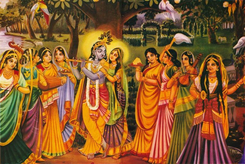 imbue Radha Krishna self adhesive vinyl painting without frame Digital Reprint 36 inch x 24 inch Painting  (Without Frame)