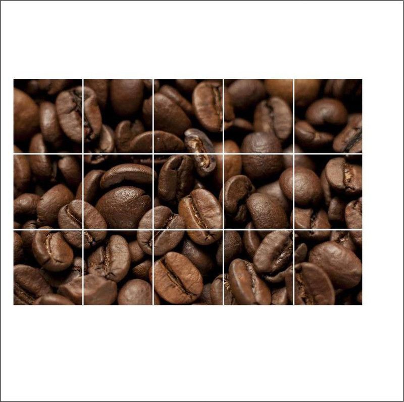 Burhani Décor 80 cm Coffee Bins Kitchen Wall Sticker Covering Area Magnetic Sticker  (Pack of 1)