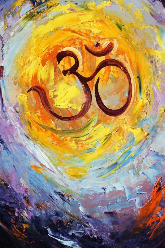 DWELLSINDIA Unframed Om Canvas Art Print for Home & Office (16X24 Inch, Multicolor) Canvas 24 inch x 16 inch Painting  (Without Frame)