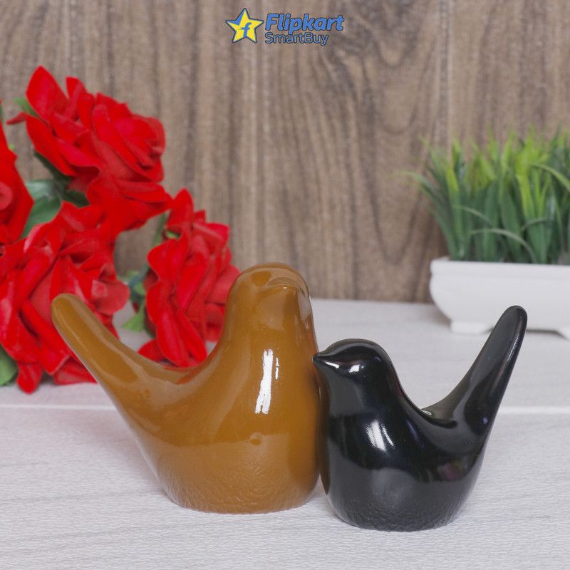 Flipkart SmartBuy Love Bird Showpiece Antique Finishing Decorative Showpiece - 7 cm  (Marble, Brown, Black)