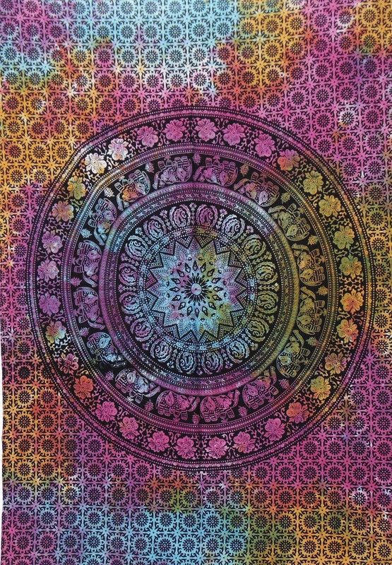 AOUDICHYA Flower Elephant (40 X 30 Inches) Tapestry  (Multicolor)