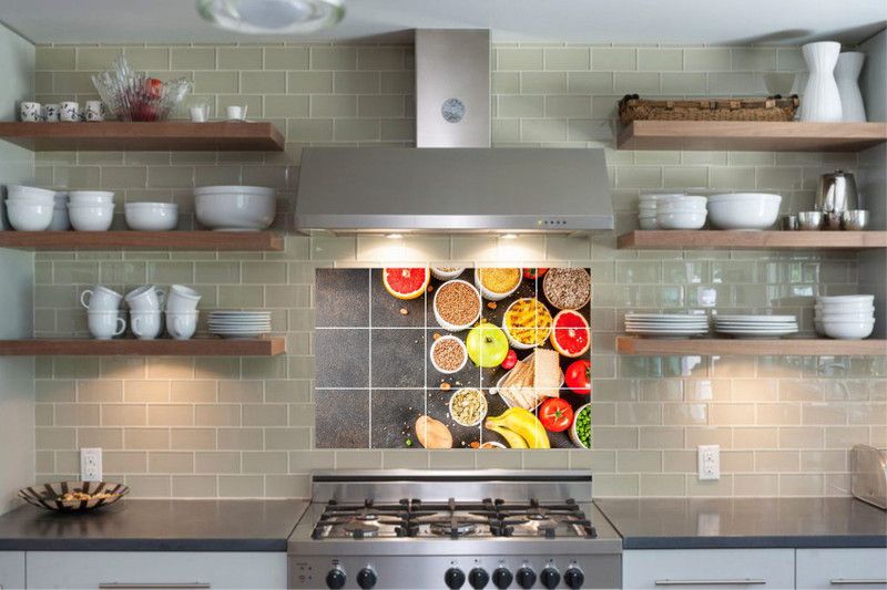 SAI DESIGNS 59 cm Wallpaper/Wall Sticker Multicolour - Kitchen Wall Self Adhesive Sticker  (Pack of 1)