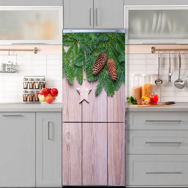 K2A Studio 60 cm christmas decoration evergreen new year Self Adhesive Sticker  (Pack of 1)
