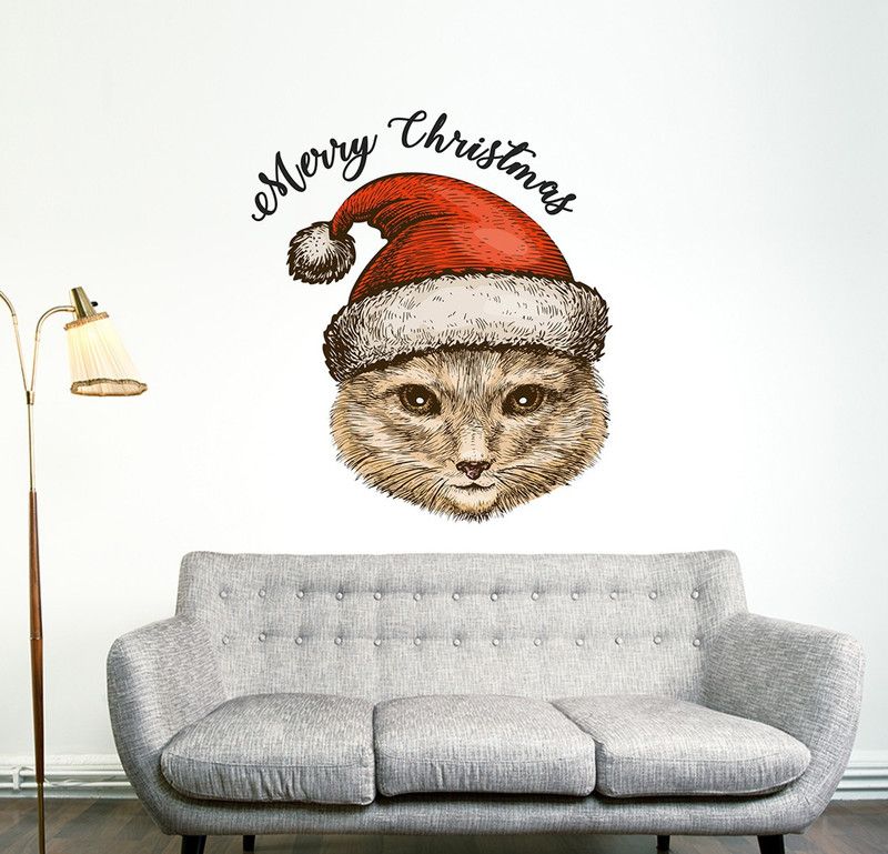 Zampyy 60 cm Cristmas Self Adhesive Sticker  (Pack of 1)