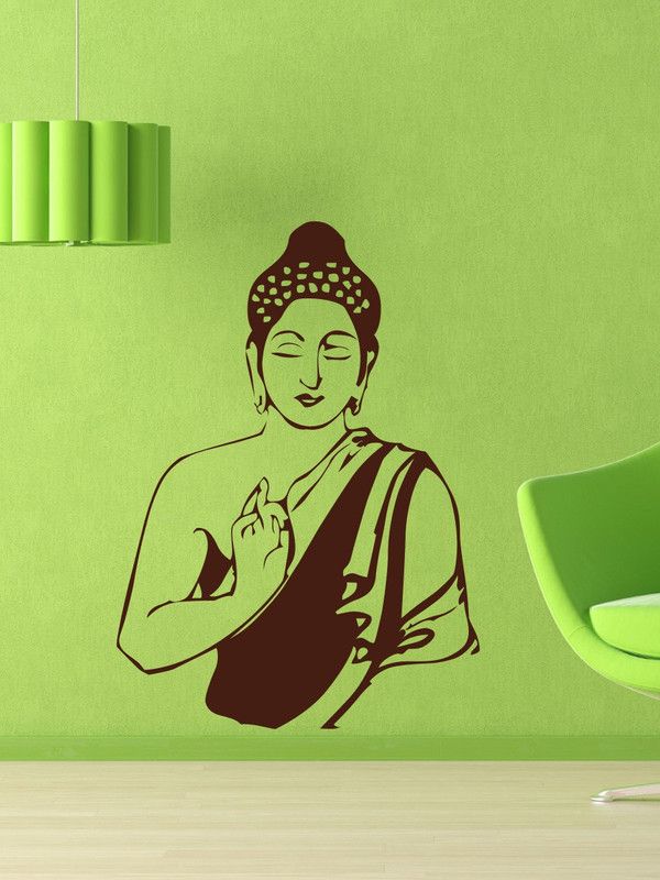 Trends on WALL 83 cm Lord Budha Self Adhesive Sticker  (Pack of 1)
