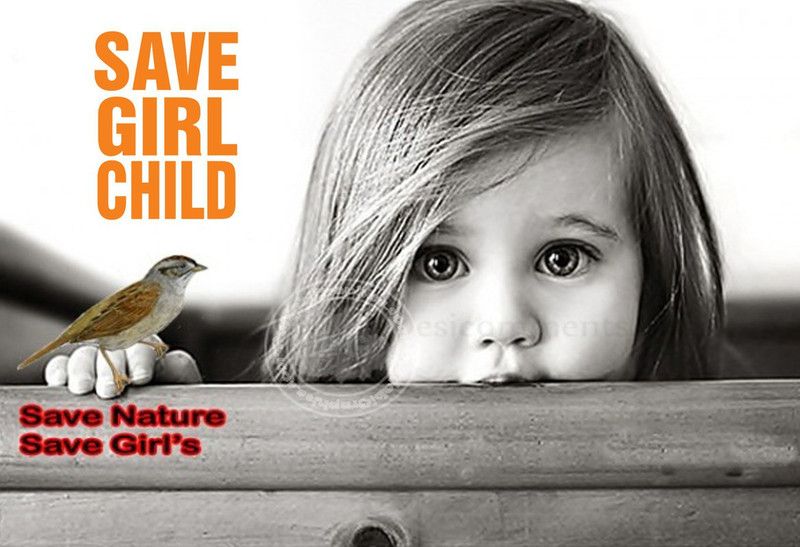Poster Save Girl Child sl-10105 (Wall Poster, 13x19 Inch, Matte Paper, Multicolor) Fine Art Print  (19.1 inch X 13.1 inch, Rolled)
