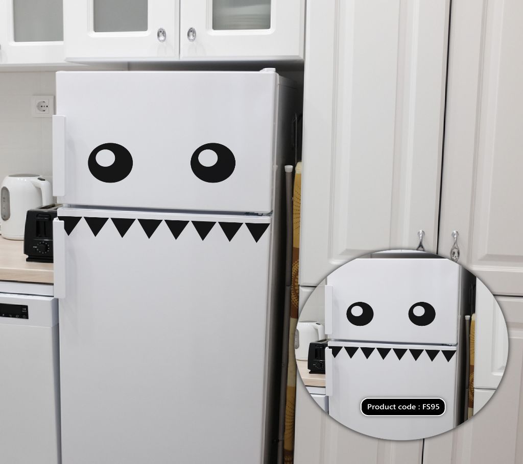 Kawaii Face Vinyl Decals High Quality Removable Fridge Sticker - DDecorator
