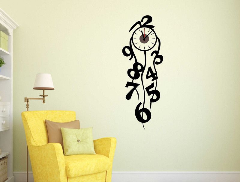 fuzzy 80 cm Number Self Adhesive Sticker  (Pack of 1)