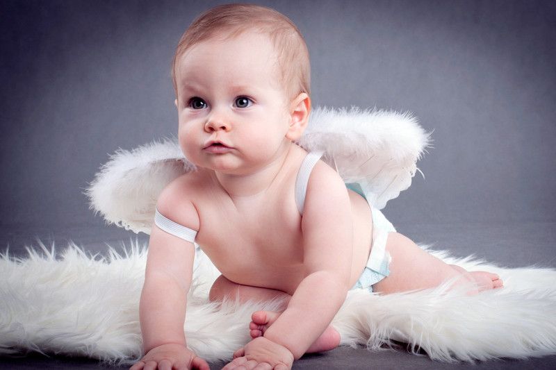 angel baby boy POSTER LARGE Print on 36x24 INCHES Fine Art Print  (24 inch X 36 inch, Rolled)
