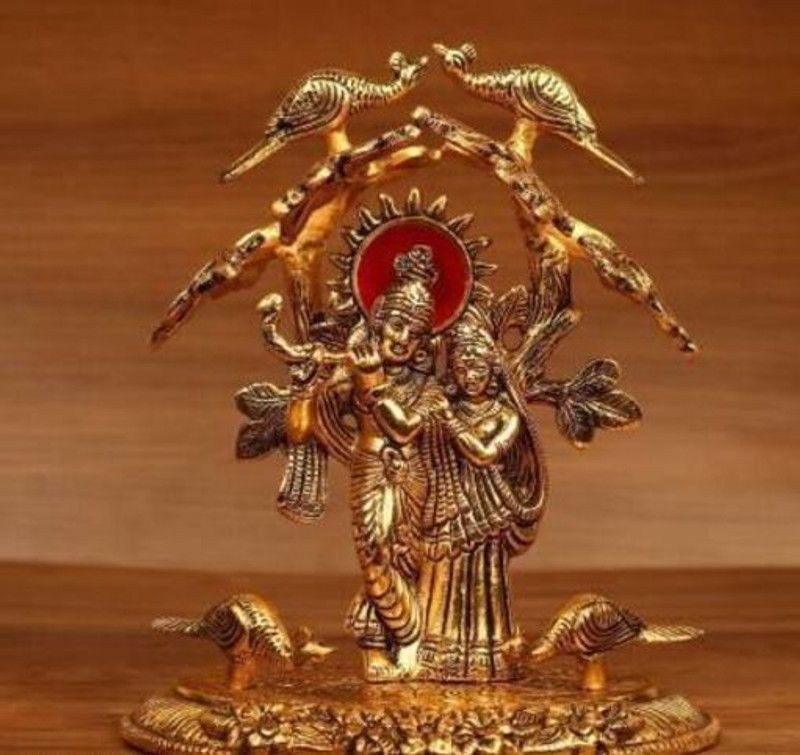 Multiline Company Decorative Showpiece - 5 cm  (Metal, Gold)