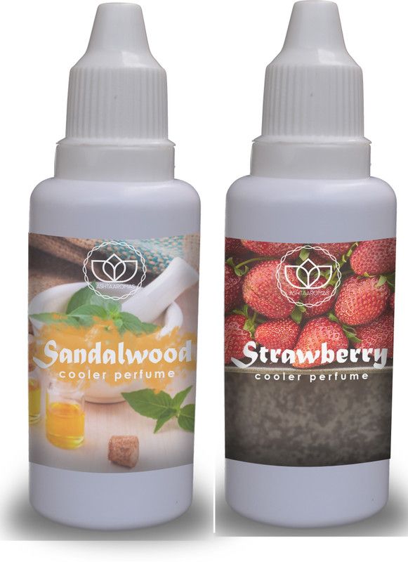 ASHTAAROMAS Combo Set of 2 Strawberry and Sandalwood Cooler Perfume/Essential Aroma Oil  (2 x 30 ml)