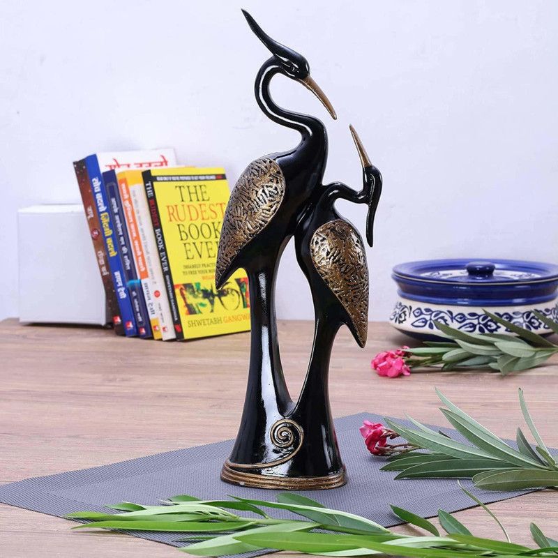 HANDIART STORE Decorative Showpiece - 36.83 cm  (Polyresin, Black, Gold)