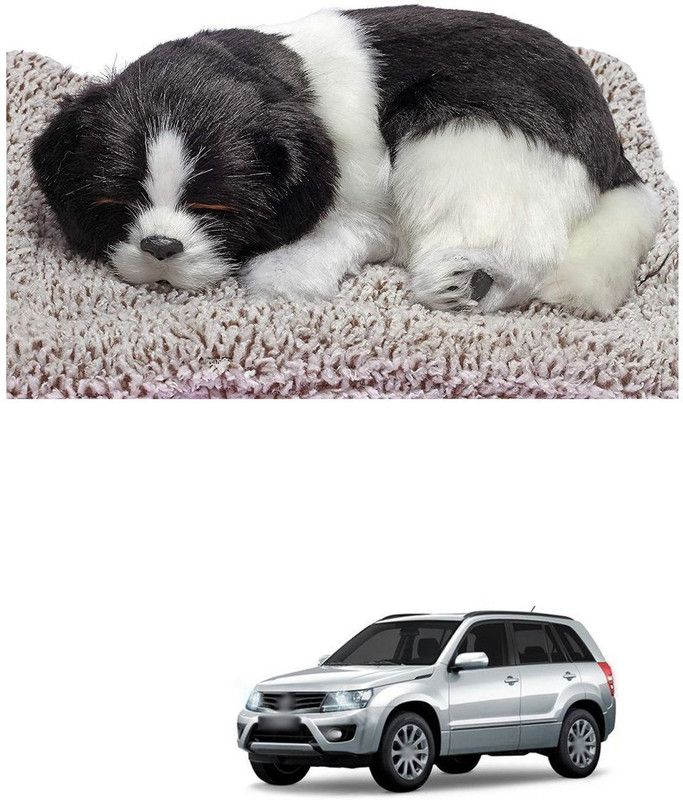 PRTEK Cute Sleeping Dog for Car, Home Interior, Office Work Table Designs 408 Decorative Showpiece - 8 cm  (Brass, Multicolor)