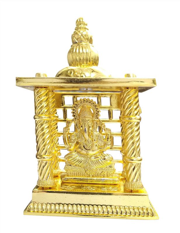 Jewelswonder Ashth Dhatu 8 Material Decorative Showpiece - 18 cm  (Brass, Gold)