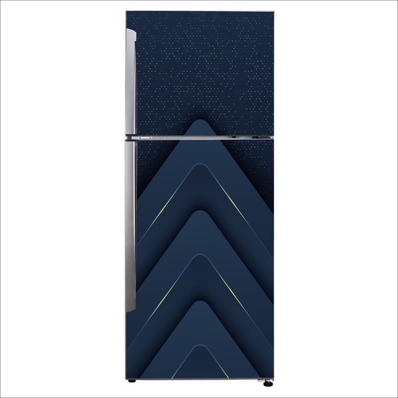 Psychedelic Collection 60 cm Decorative abstract dark blue grain and arrow design Self Adhesive Sticker  (Pack of 1)
