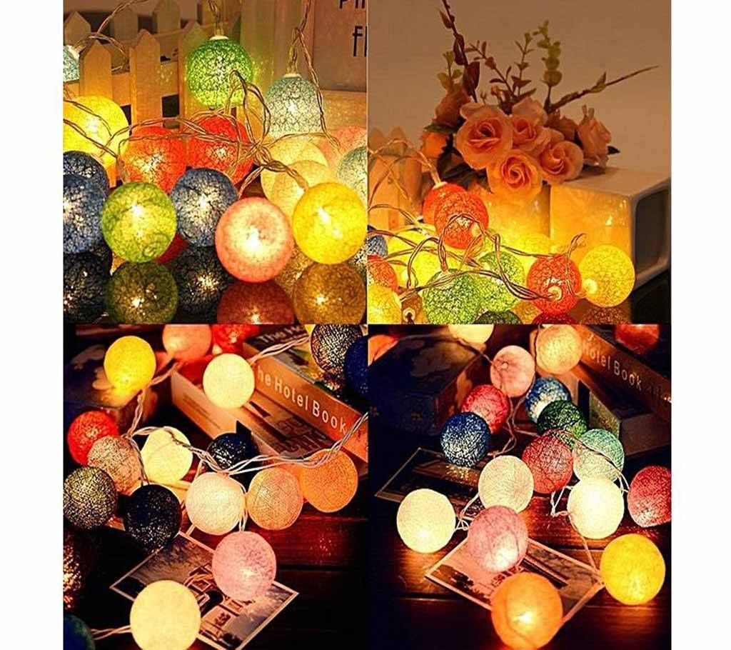 20 LED Cotton Ball String Lights LED Fairy Lights