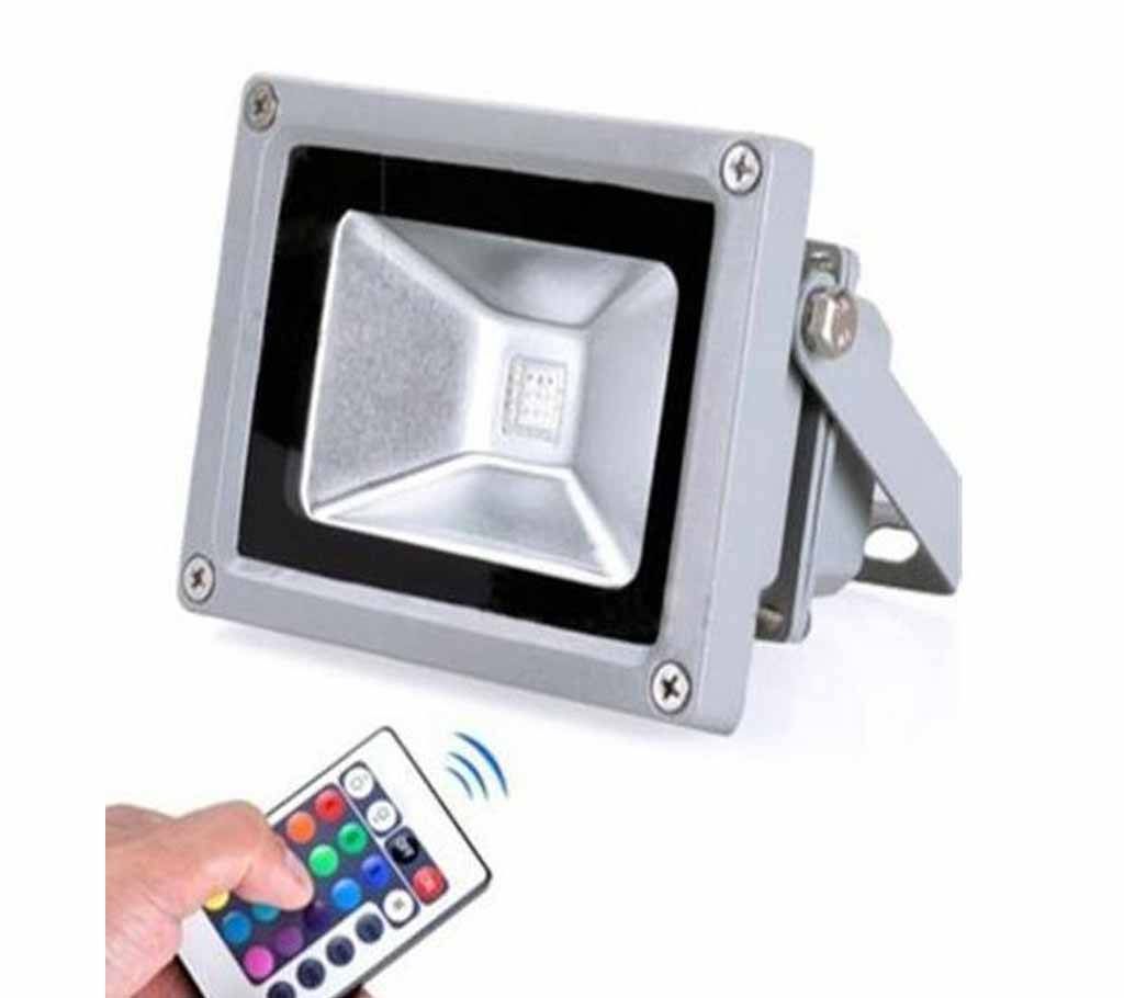 10W Remote Control RGB Outdoor LED Flood Light