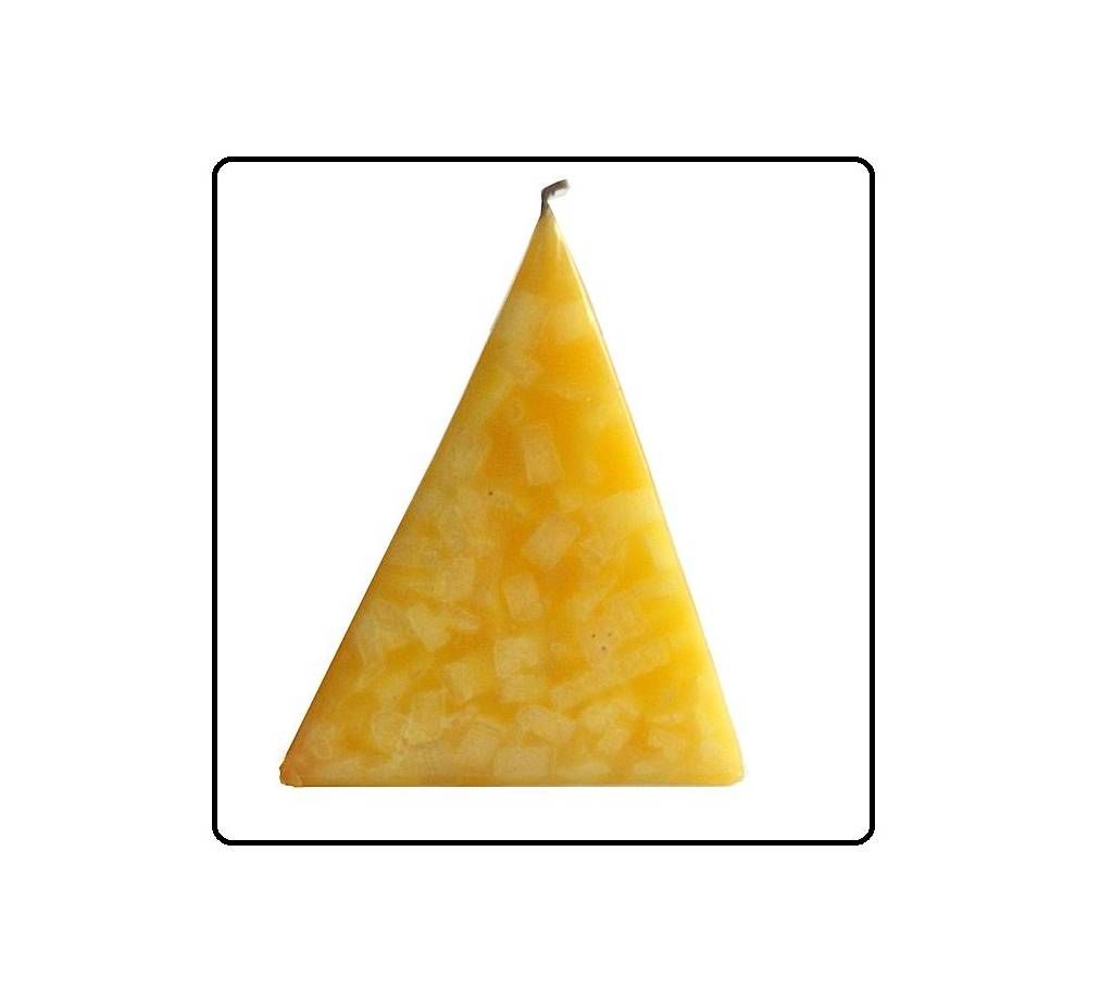 Artefact Yellow Mosaic Pyramid Candle