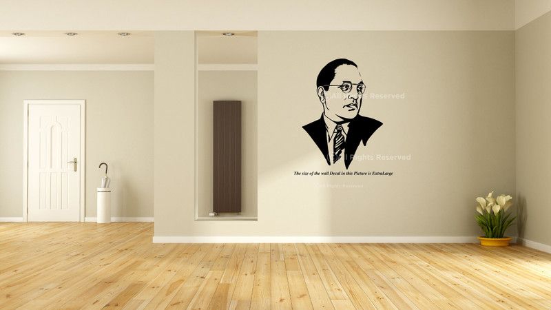 PEACOCKRIDE 60 cm Dr. Bhimrao Ambedkar Self Adhesive Sticker  (Pack of 1)