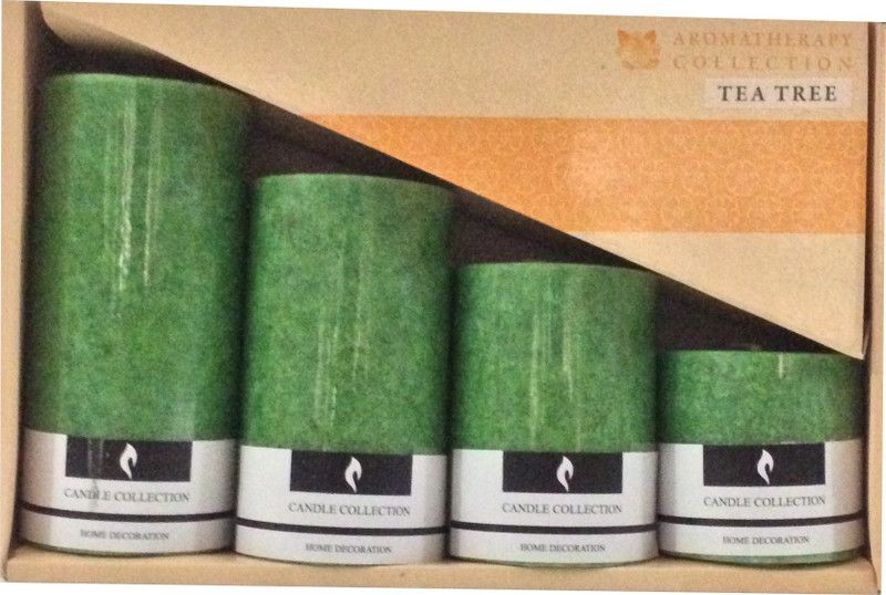 Antwortz Traders Aromatic Candles Candle  (Green, Pack of 4)