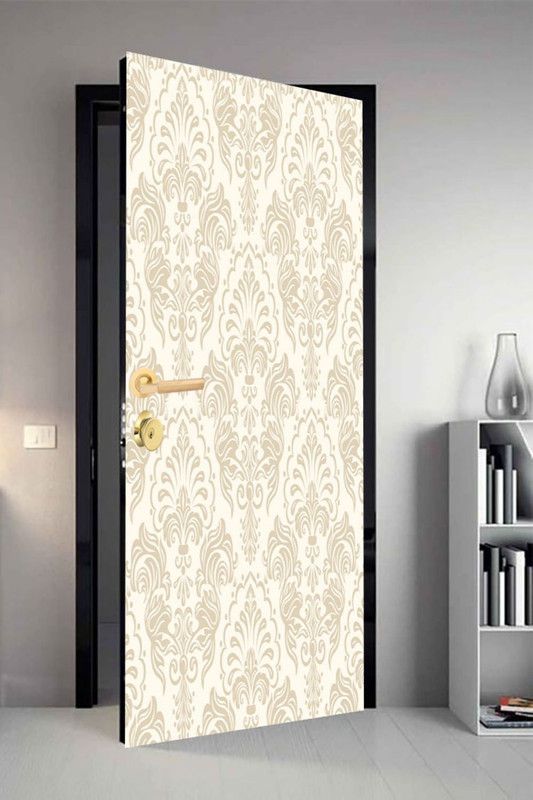 QTH 29.8 cm QTH Patterns Dor-6544 Design Door Sticker Self Adhesive Sticker  (Pack of 1)