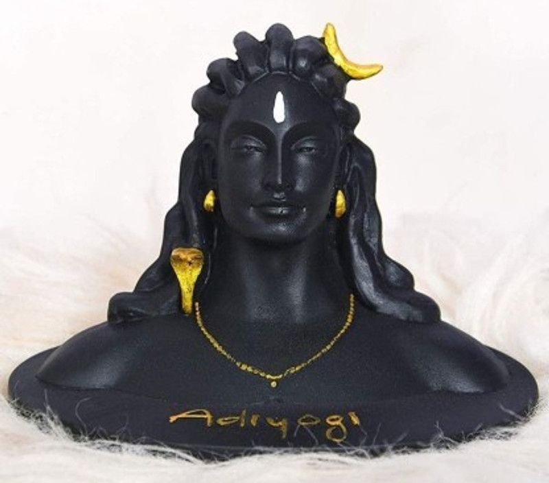 Ishan Creation Shivji Decorative Showpiece - 10 cm  (Polyresin, Black)