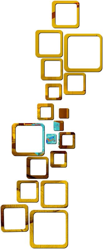 LOOK DECOR 45 cm B2B-LD-47 Self Adhesive Sticker  (Pack of 18)