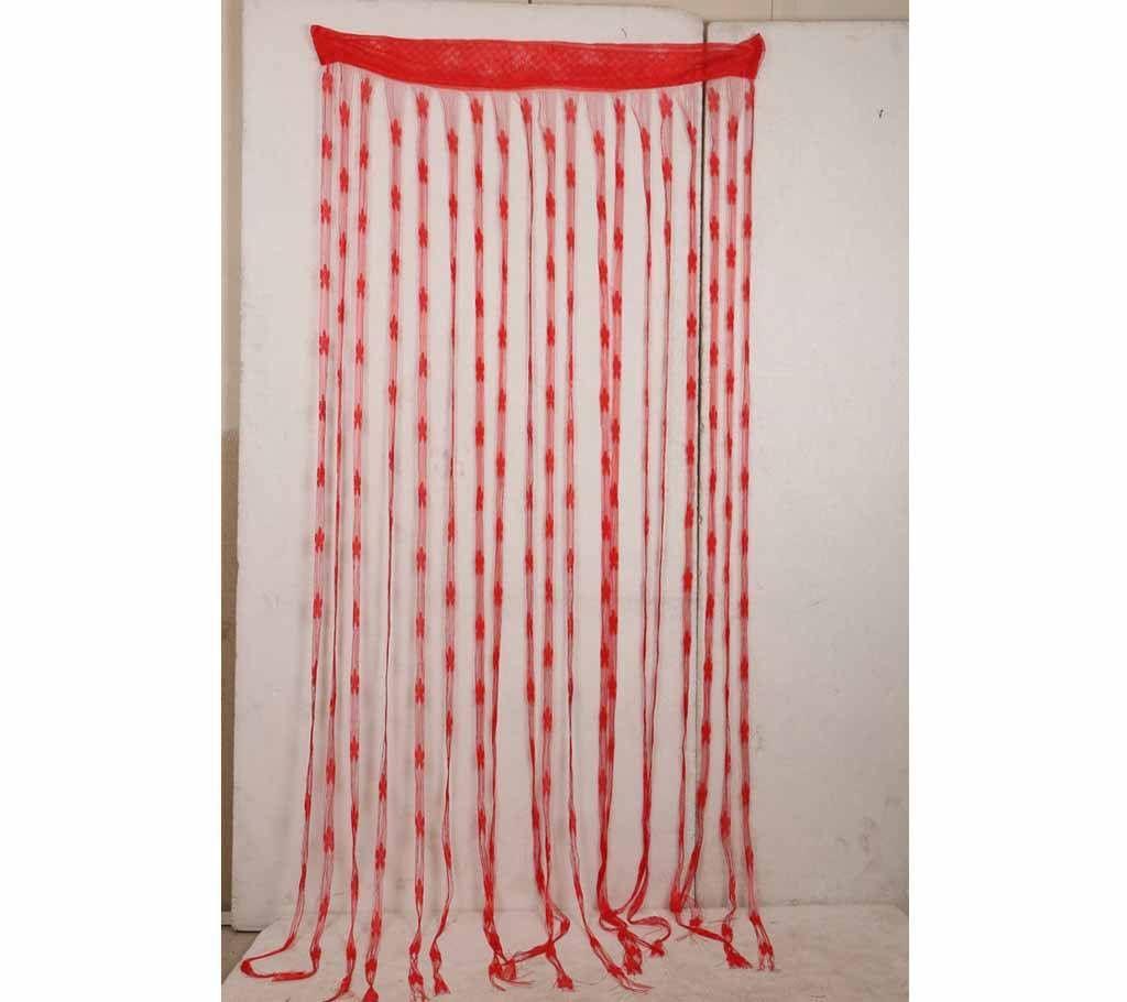 Handloomhub Red Net Curtains 1 Pcs