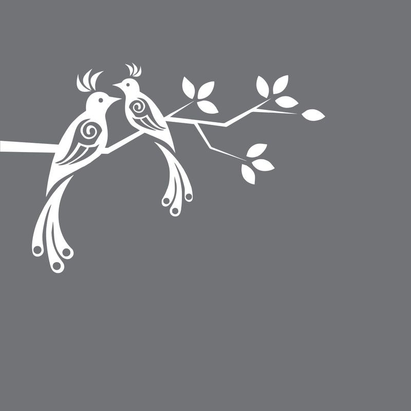 Stickers Mart 40 cm Relegious Leaves decorative White sticker (42cm x 30cm) Removable Sticker  (Pack of 1)