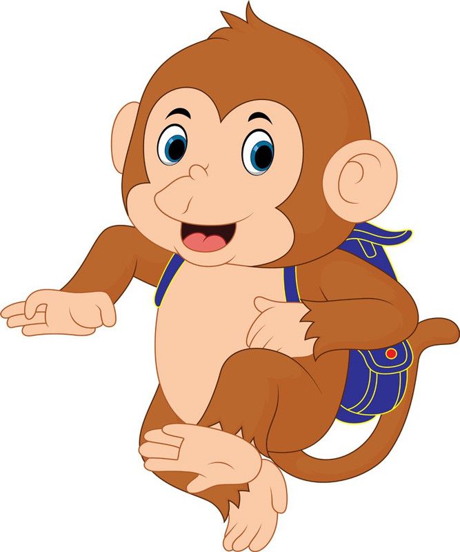 god & god's 61 cm Naughty Monkey 531 Self Adhesive Sticker  (Pack of 1)