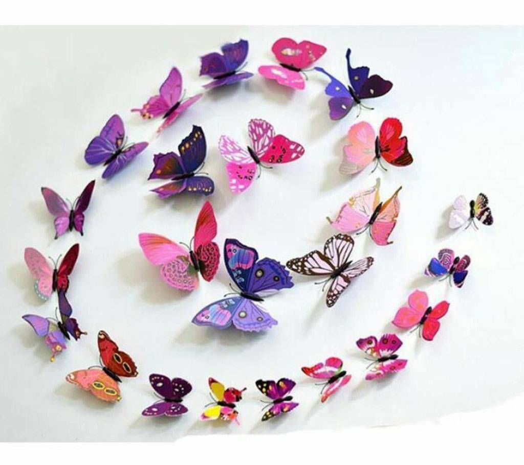 3D Butterfly Wall Sticker (12pcs)