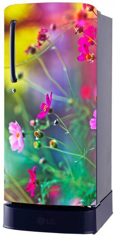 Byte Shop 58 cm Beautiful 3D Decorative Flower Adhesive Sticker Fridge Sticker Self Adhesive Sticker  (Pack of 1)