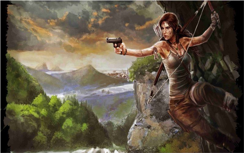 Tomb Raider Game Wall Poster For Room With Gloss Lamination M23 Paper Print  (12 inch X 18 inch, Rolled)