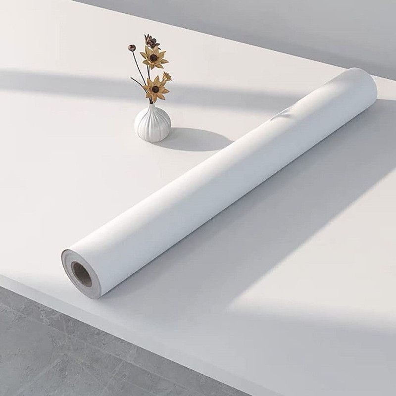 Wallmate Decorative White Wallpaper  (30 cm x 142.24 cm)