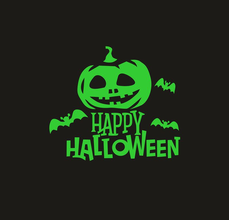 DreamKraft 20 cm Glow in The Dark Happy Halloween Radium Sticker Self Adhesive Sticker  (Pack of 1)