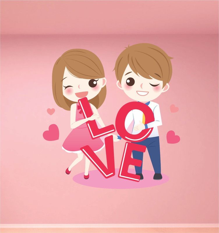 BALKRISHNA WALL STICKER 45 cm LOVE THEM Self Adhesive Sticker  (Pack of 1)