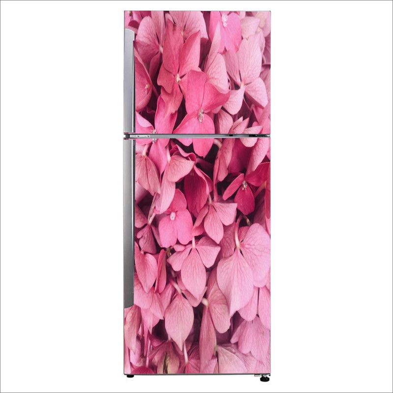 Advait Designs 60 cm Advait Designs Decorative Beautiful pink girly flower pettals leaves fridge sticker Self Adhesive Sticker  (Pack of 1)
