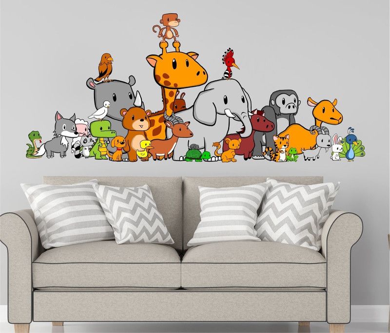 BALKRISHNA WALL STICKER 99 cm NEW ANIMALS CARTOONS WALL DECAL Self Adhesive Sticker  (Pack of 1)
