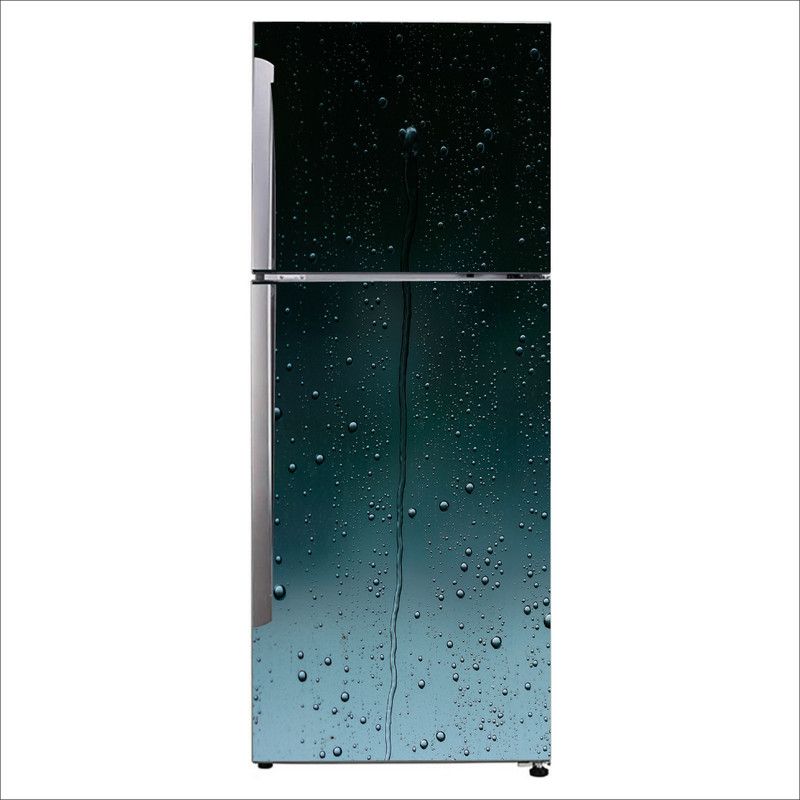 Advait Designs 60 cm Advait Designs Decorative rain liquid water fluid tints and shades Extra Large Fridge Sticker Self Adhesive Sticker  (Pack of 1)